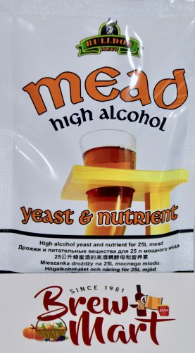 Bulldog Brews High Alcohol Mead Yeast and Nutrient 28G/25L