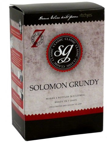 MEDIUM DRY RED Solomon Grundy Classic  Wine