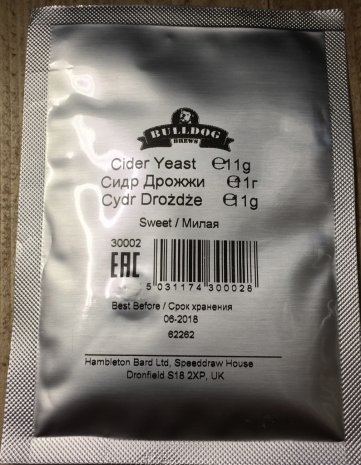 Bulldog Cider Yeast Sweet for Home Brewing
