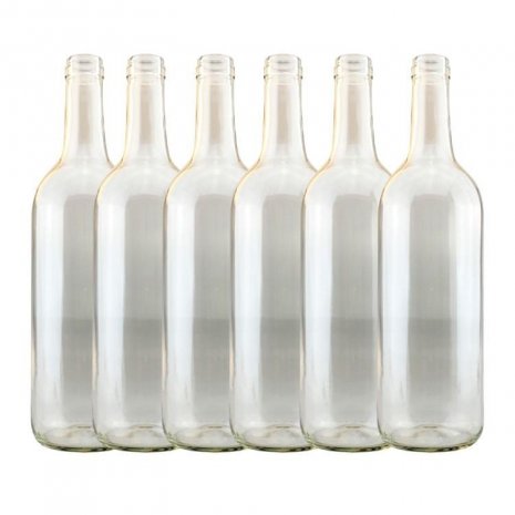 Clear Wine Bottles for Home Brewing 750ml