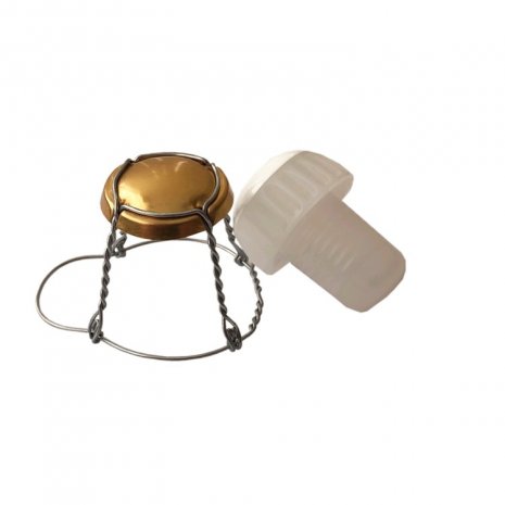 Champagne Stoppers and Cages pkt of 10