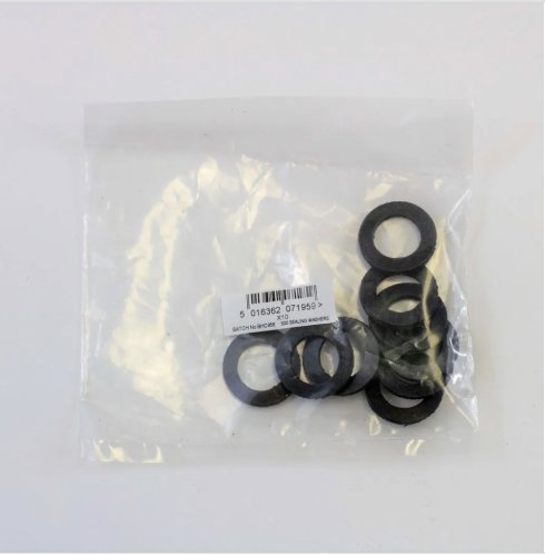 Flat Black Washer for use with pin and S30 valve - Valve Sealing Washers 10's