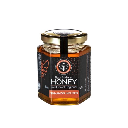 Cinnamon-Infused Honey 4oz, 8oz,12oz jars: size: 12oz jar