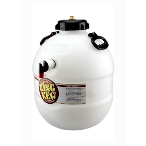 King Keg 5G/25L Home Brew Barrel with top tap & brass pin or S30 valve - 4" Wide Neck: King Keg barrel with cap with brass pin valve